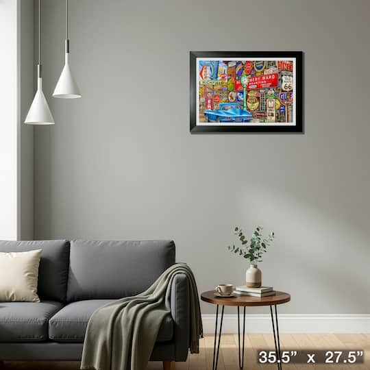 Along Route 66 Framed Michael Fishel Print 35.5" x 27.5"